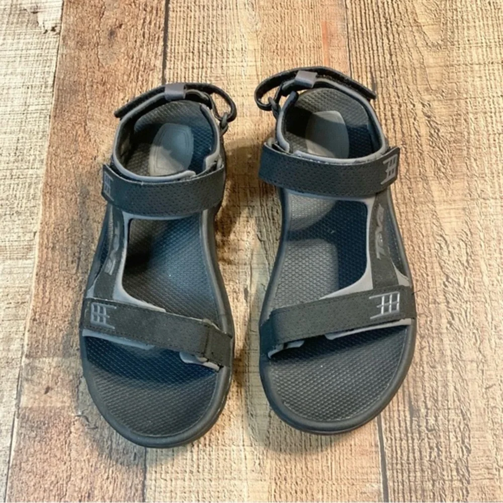 Teva‎ Mens 8 Tanza Active Sport Sandals Black Grey Hiking 4289 F27421K